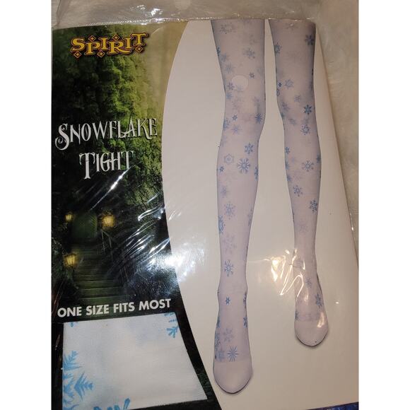 White Snowflake Tights/Pantyhose - Picture 1 of 1